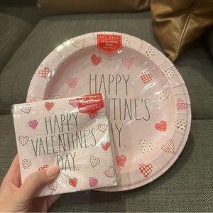 Rae Dunn “HAPPY VALENTINE’S DAY.” Party Set (Plates and Napkins)
